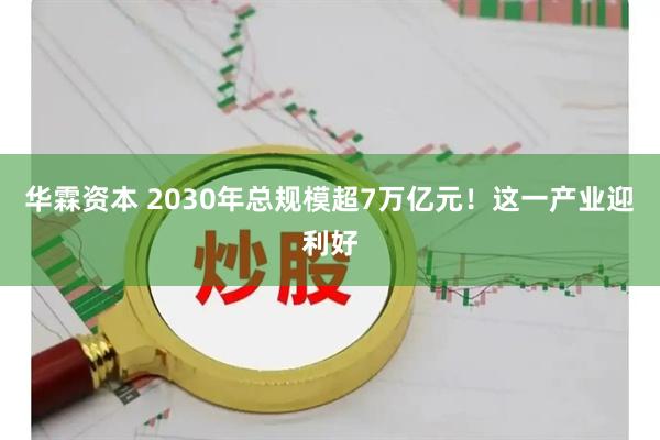 华霖资本 2030年总规模超7万亿元！这一产业迎利好